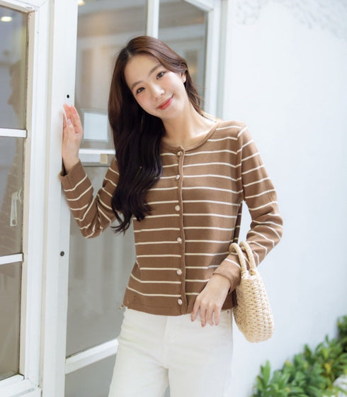 Stripes Button Down Cardigan